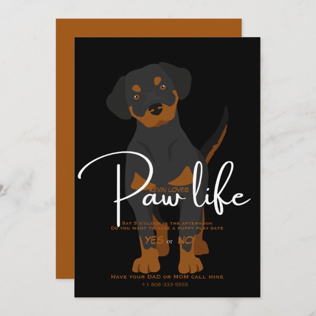 Einladung zum Spieldatum (Vorne/Hinten)