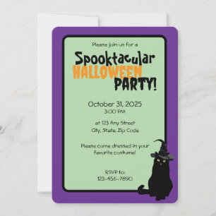 Einladung zum Spooktacular Black Cat Halloween-Par