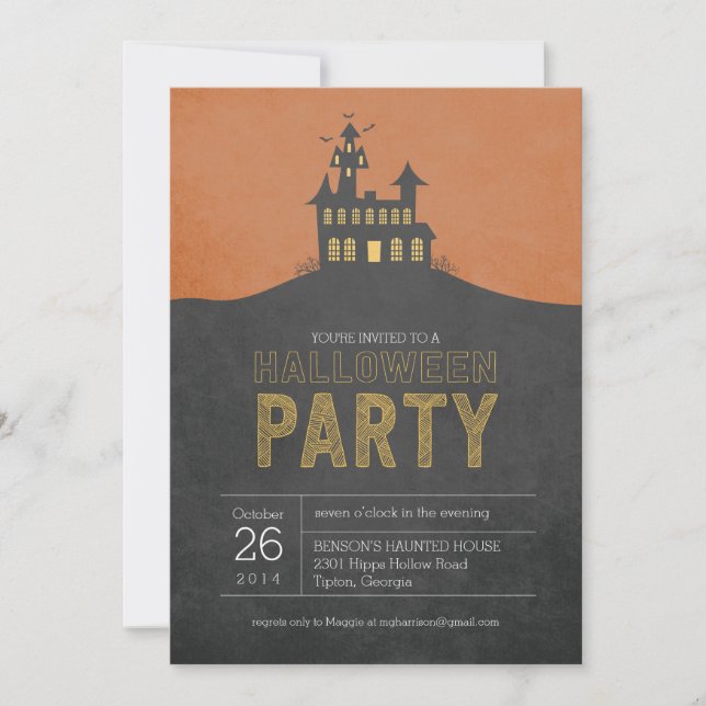 Einladung zum Spuk Halloween-Party (Vorderseite)