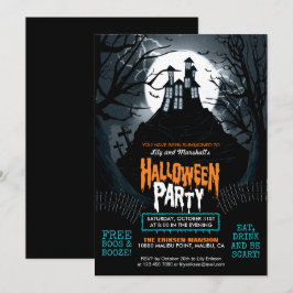 Einladung zum Spuk Haus Halloween-Party