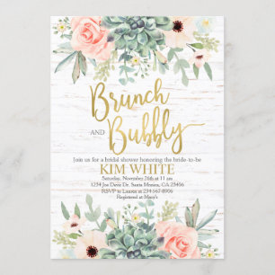 Einladung zum Sukkulenten-Braut-Shower-Brunch
