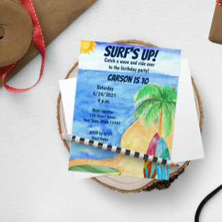 Einladung zum Surfen am Geburtstag