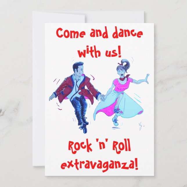 Einladung zum Swing Rock and Roll (Vorderseite)