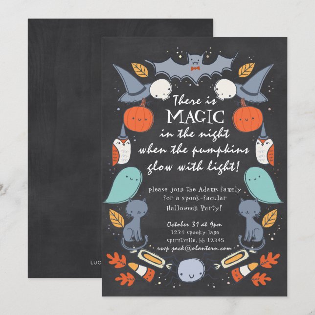 Einladung zum takulären Halloween-Party (Vorne/Hinten)