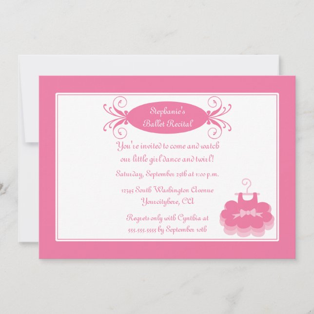 Einladung zum Tanz der Niedlichen Dame (Vorderseite)