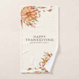 Einladung zum Thanksgiving-Dinner im Boho-Stil Handtuch