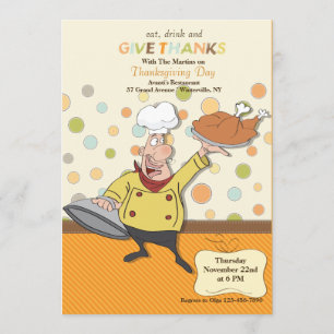 Einladung zum Thanksgiving-Dinner-Koch