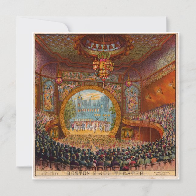 Einladung zum Theater Boston Bijou (Vorderseite)
