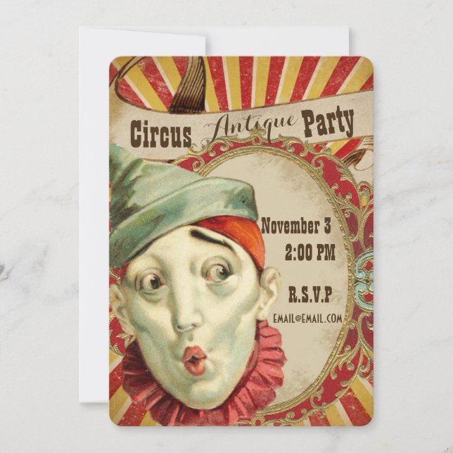 Einladung zum Thema Antike Circus (Vorderseite)