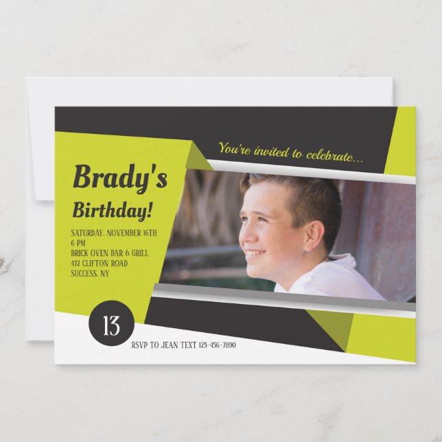 Einladung zum trendy Image Foto (Vorderseite)