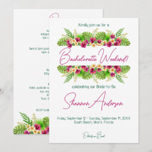 Einladung zum tropischen Junggeselinnen-Abschied