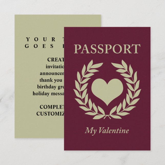 Einladung zum Valentinpass (Vorne/Hinten)
