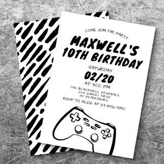 Einladung zum Videospiel Geburtstag