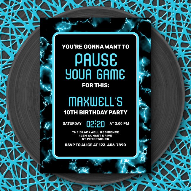 Einladung zum Videospiel Geburtstag (Von Creator hochgeladen)