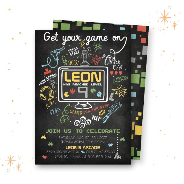 Einladung zum Videospiel zum Geburtstag (Von Creator hochgeladen)