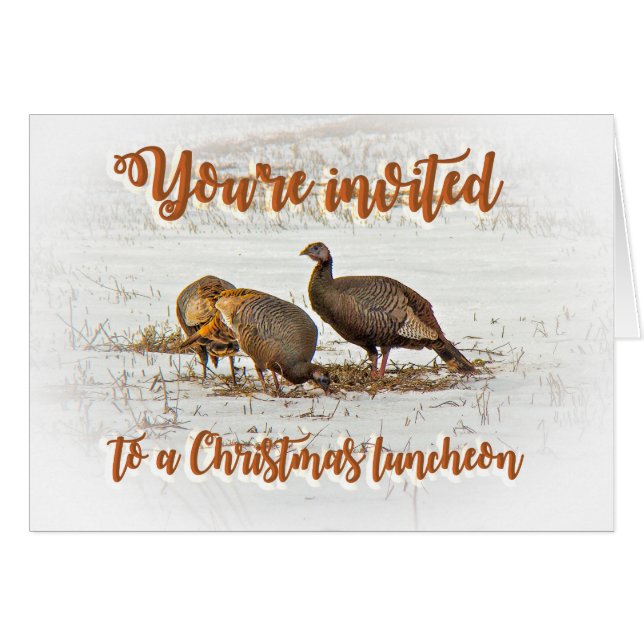 Einladung zum Weihnachtsessen - Wildtürmen im Schn (Vorderseite (Horizontal))