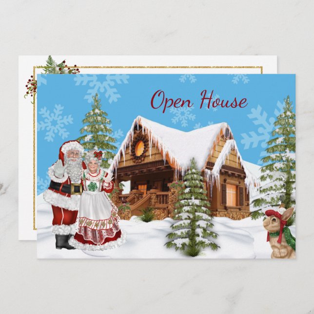 Einladung zum Weihnachtsmann (Vorne/Hinten)