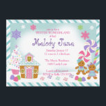 Einladung zum Winter Candy Land<br><div class="desc">Eine süße Szene mit Lebkuchen, Lollipops und Gumdrops! Erleben Sie das Weihnachtsfest, das Winterwunderland, die Geburtstagsfeier oder jede köstliche Feier!</div>