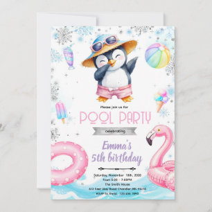 Einladung zum Winter-Pinguin-Pool-Thema