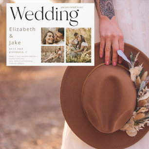 Einladung zum zeitgenössischen Collage Foto Weddin