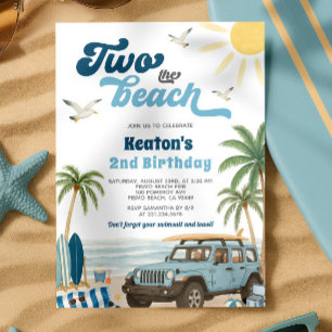 Einladung zum zweiten Geburtstag - Zwei der Strand