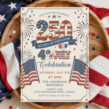 Einladung zur 250-Jahr-Feier Amerikas