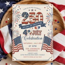 Einladung zur 250-Jahr-Feier Amerikas