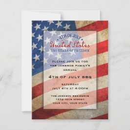 Einladung zur 4. Juli-Party USA 250 Jahre