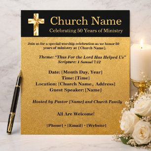 Einladung zur 50-Jahr-Feier der Black Gold Church Flyer