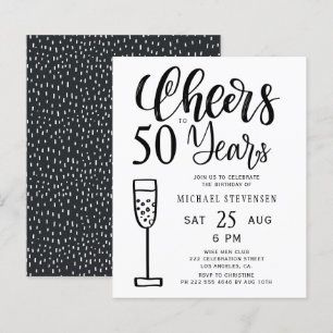 Einladung zur 50er-Birthday-Party mit kleinem Budg