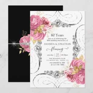 Einladung zur 60. Diamantenen Hochzeit