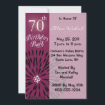 Einladung zur 70. Geburtstagsparty von Funky Flora<br><div class="desc">Ihre Gäste werden diese kühne,  festliche und funky Blumengeburtstagsfeier Liebe.  Sie können die Schriftart,  die Schriftart-Farben und den Text leicht anpassen.  Vergessen Sie nicht,  auch das passende Zubehör zu suchen!</div>