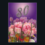 Einladung zur 80. Geburtstagsfeier<br><div class="desc">An elegant floral party Einladung to celebrate 80th Birthday</div>