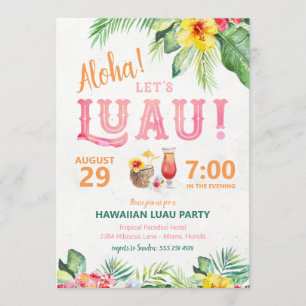 Einladung zur Aloha Hawaiian Luau-Party
