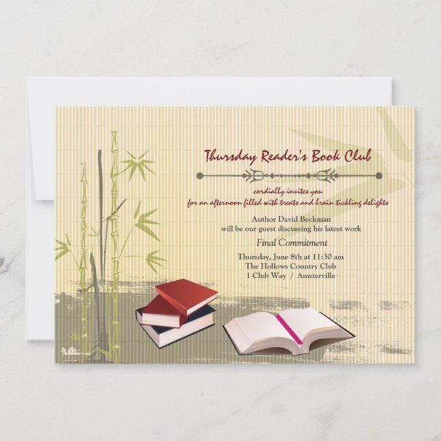 Einladung zur Ansammlung Book Club (Vorderseite)