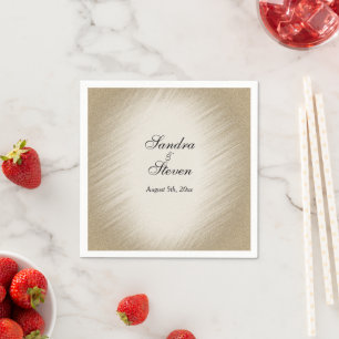 Einladung zur antiken Goldhochzeit Serviette