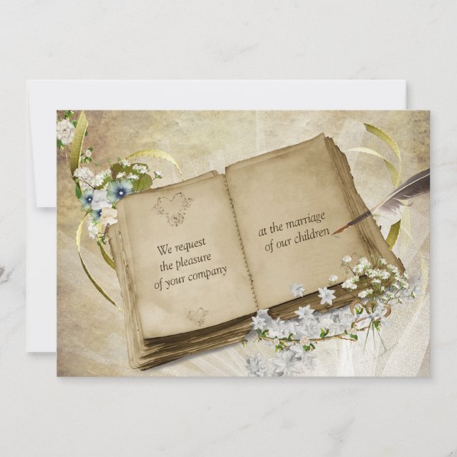 Einladung zur antiken Hochzeit (Vorderseite)