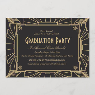 Einladung zur Art Deco Graduation Party
