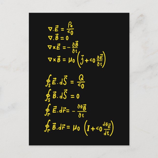 Einladung zur Aufkleber-Formel für Physik Postkarte (Vorderseite)