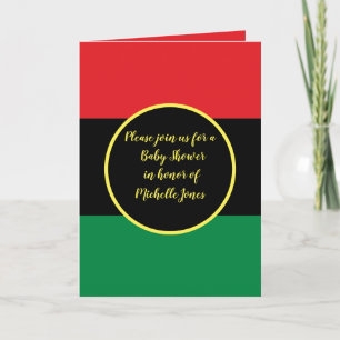 Einladung zur Baby-Dusche Pan African Flag