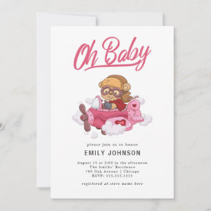 Einladung zur Baby-Dusche von Airplane