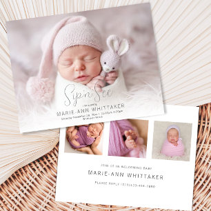 Einladung zur Baby-Foto-Sip'n'See-Ansage-Veranstal