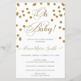 Einladung zur Baby-Gold-Dusche