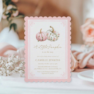 Einladung zur Baby-Party 'Fall Pink Pumpkin'