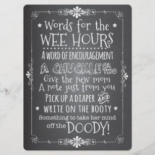 Einladung zur Baby Shower Activity Card