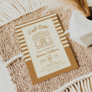Einladung zur Baby Shower CAFÉ BÉBÉ