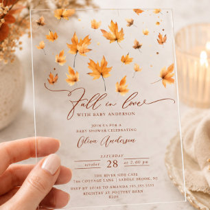 Einladung zur Baby Shower "Herbstgeflüster"