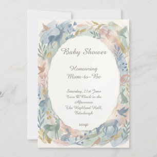 Einladung zur Baby Shower im Waldtier-Stil