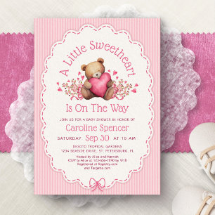 Einladung zur Baby Shower Little Sweetheart