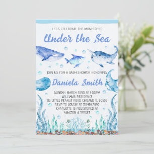 Einladung zur Baby Shower "Unter dem Meer"